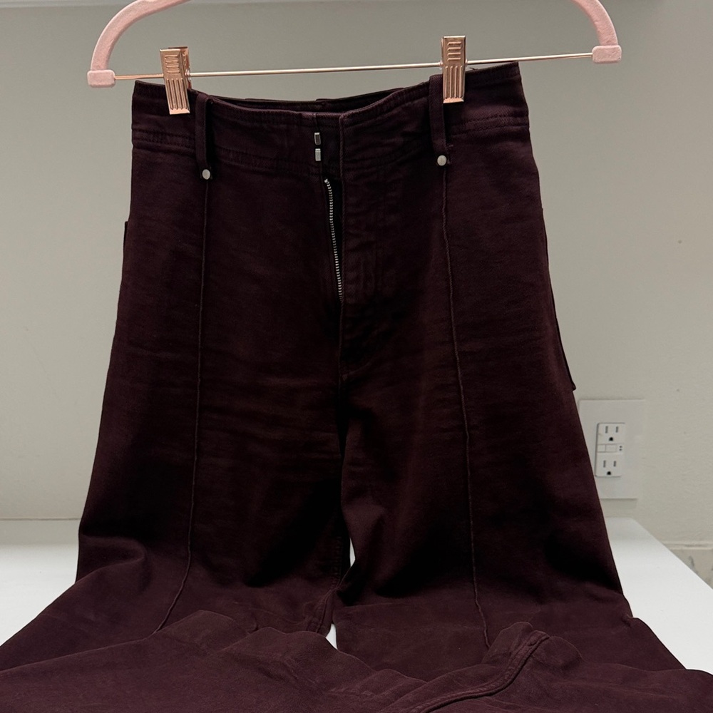 Zara High Waisted burgundy Marine Trousers